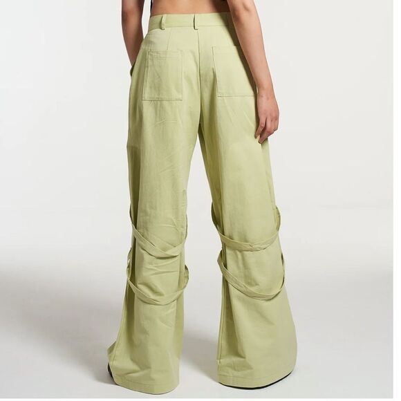 The Ragged Priest Exo Cargo Pant‎ Super Wide Leg Lime 12 NWT IN PACKAGING - Picture 5 of 8